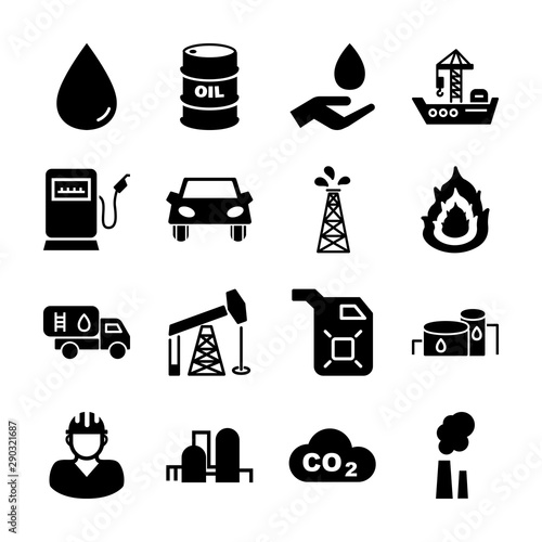 petroleum solid icons