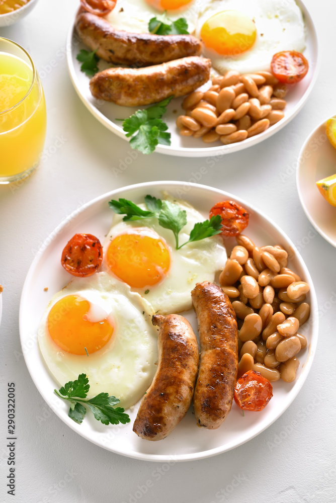 Breakfast on plate Breakfast on plate