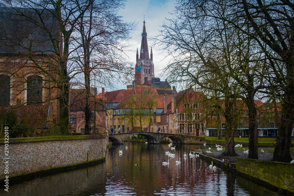 Minnewater Lake in Brugges