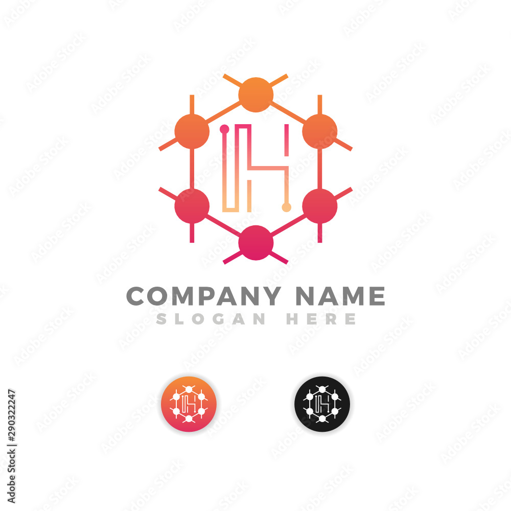 Chemical Techno Letter H Logo