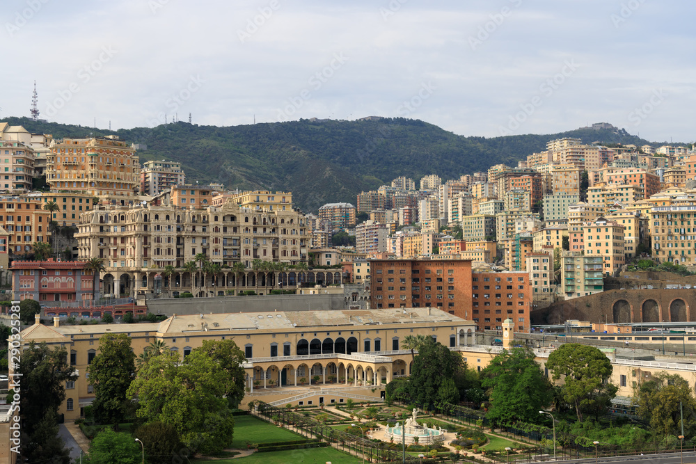 Cityscape of Genoa Italy