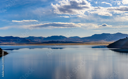 Landscape  of Lake Umayo near Puno in Peru photo