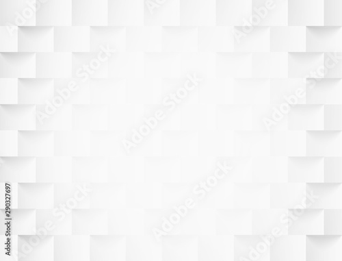 Abstract . Embossed geometric square white background ,light and shadow .Vector. © lim_pix