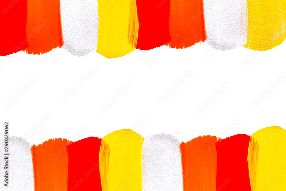 Fototapeta premium watercolor drawing background and Color folding and color blowing art painting.