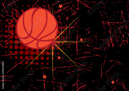 Horizontal basketball poster.Abstract background