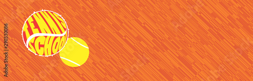Tennis shcool.Abstract banner