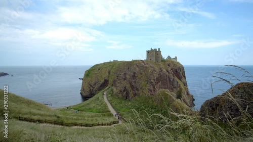 Dunnottar castle in Scotland, England in summer 2018