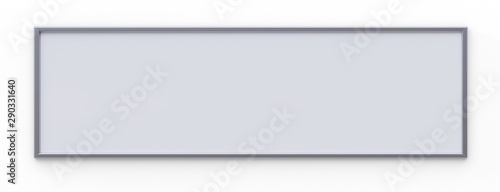 3D rendering of blank billboard (empty advertisement) on brick wall. Empty mockup template