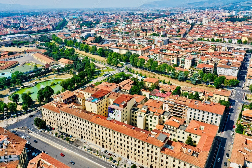 Aerial Shot of Florence in Italy