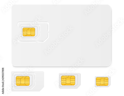 sim card chip for use in digital communication phones stock vector illustration