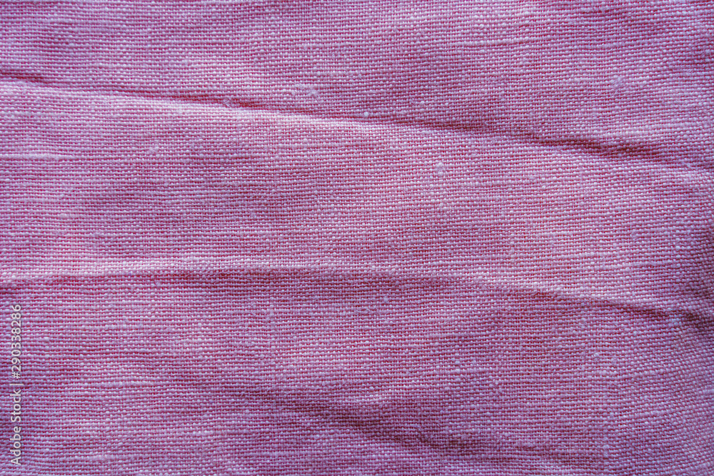 Pink linen cloth texture. Natural fabric material background Pink linen cloth texture. Natural fabric material background