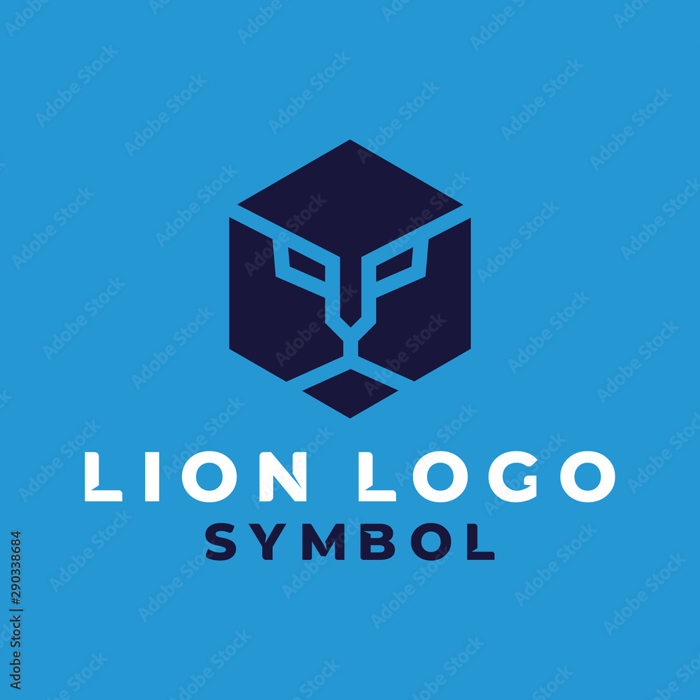 Silhouette Lion Geometric Logo Design. Animal Icon. Modern Face Symbol. Logo  Inspiration For Business And Company. Stock Vector | Adobe Stock
