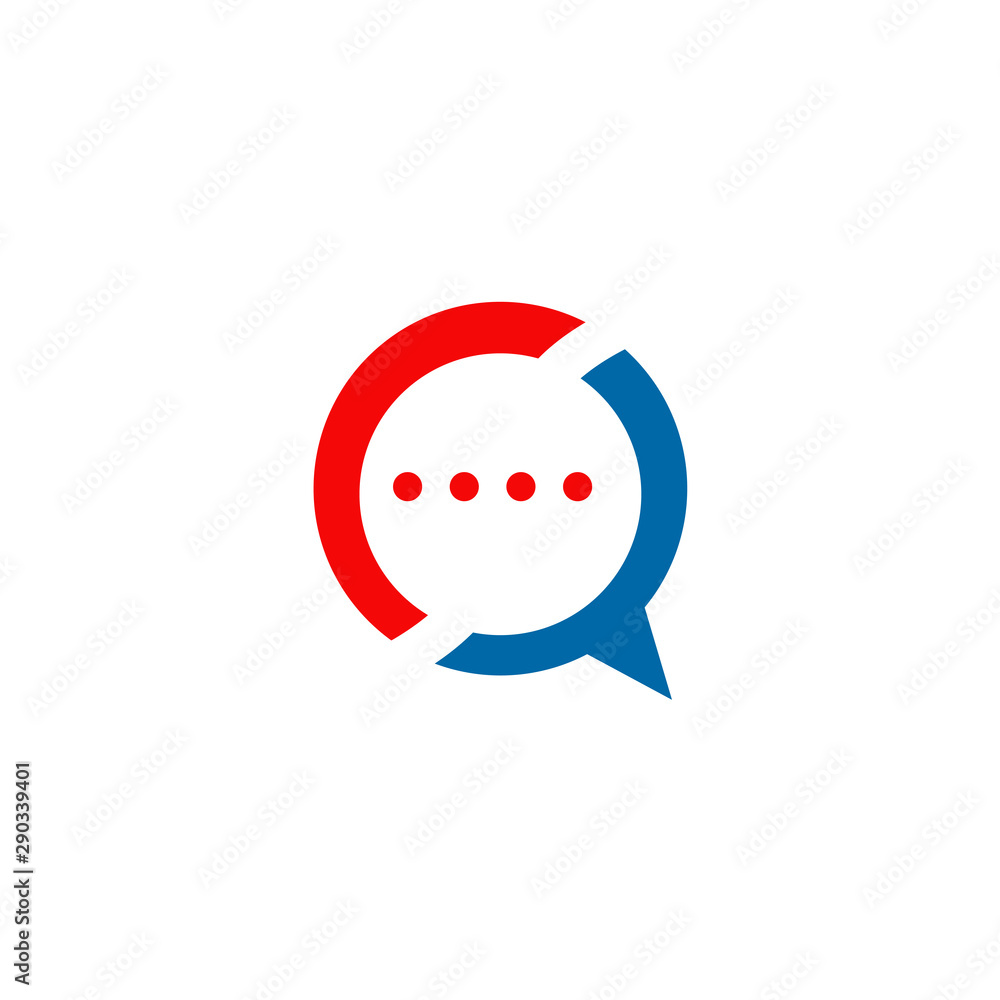 Bubble chat message logo design vector template Bubble chat message logo design vector template
