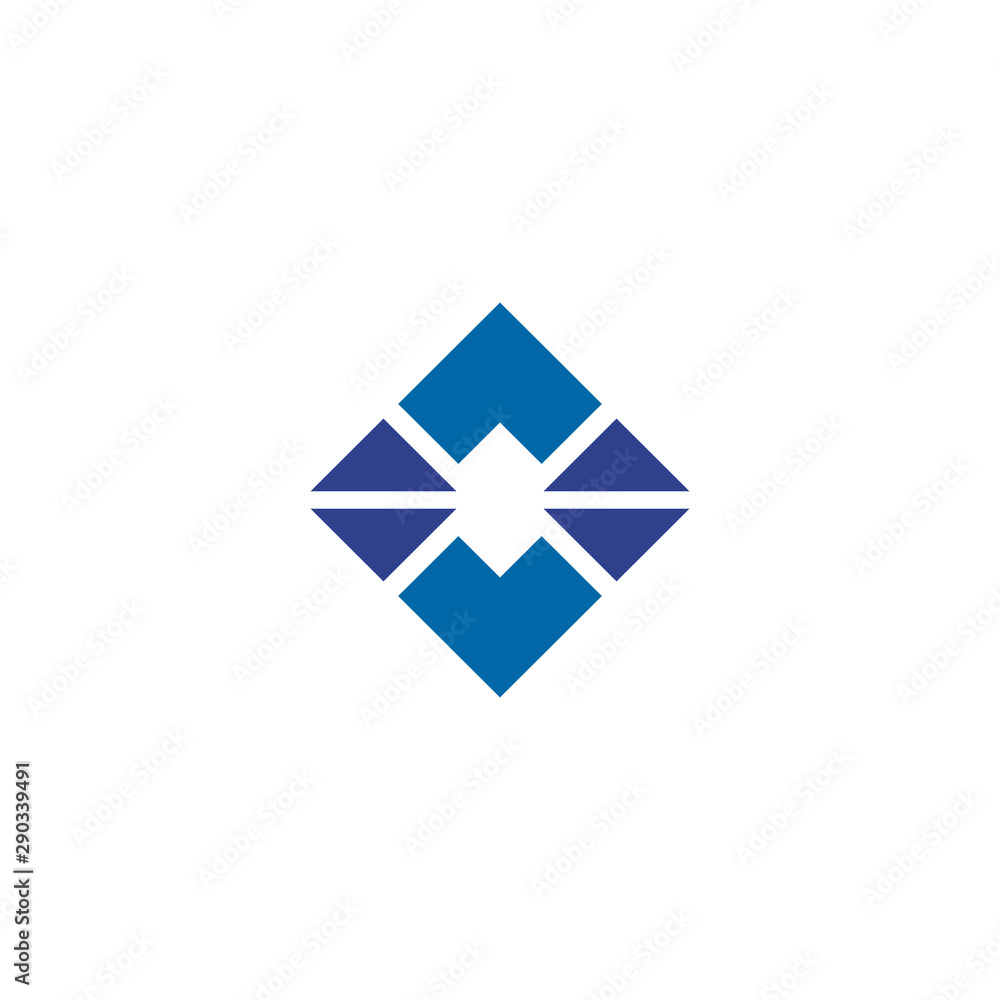 Rhombus shape illustration for company logo design Rhombus shape illustration for company logo design