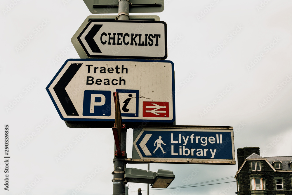 Conceptual hand writing showing Checklist. Concept meaning List down of the detailed activity as guide of doing something Advertisement concept with empty copy space on the road sign
