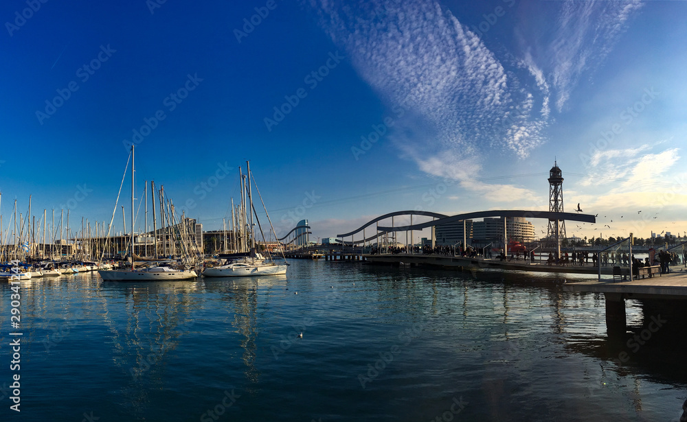 Panorama of the Port of Barcelona