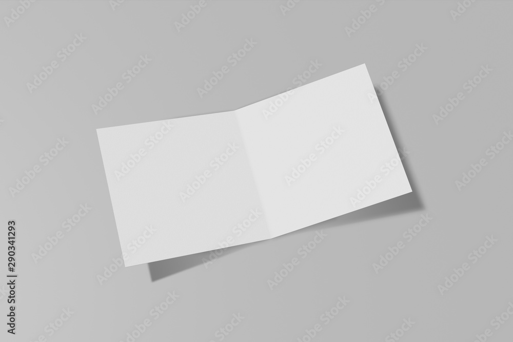 Mockup square booklet, brochure, invitation isolated on a grey background with hard cover and realistic shadow. 3D rendering. Mockup square booklet, brochure, invitation isolated on a grey background with hard cover and realistic shadow. 3D rendering.