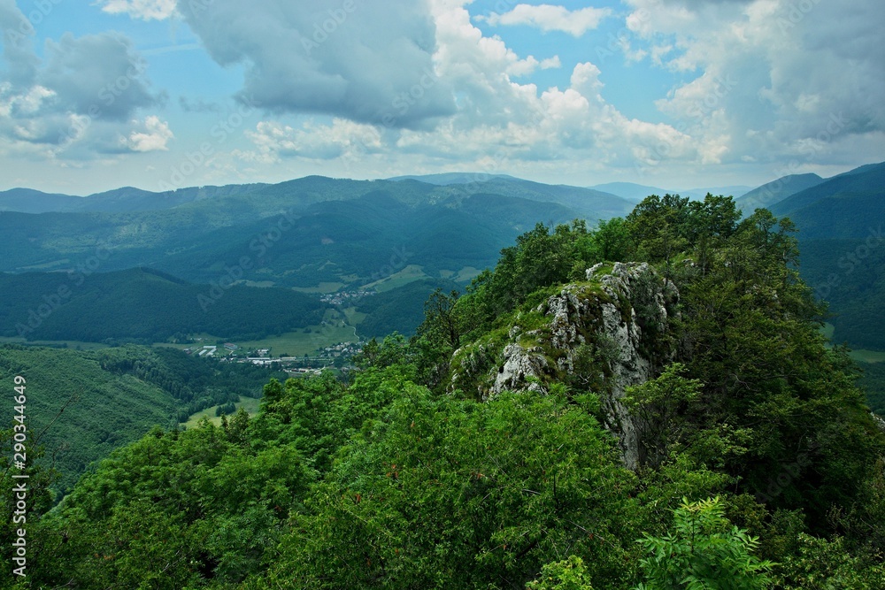 Slovakia-outlook from ruins of Muran castle in the Low Tatras