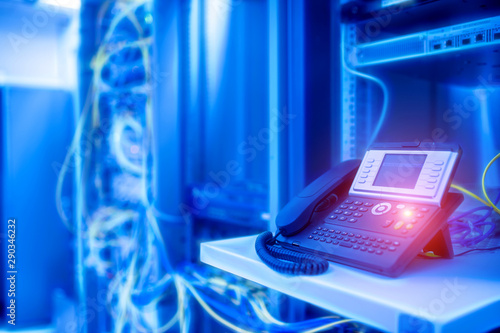 Obraz na plátně IP  phones with VoIP technology are outstanding in international usage