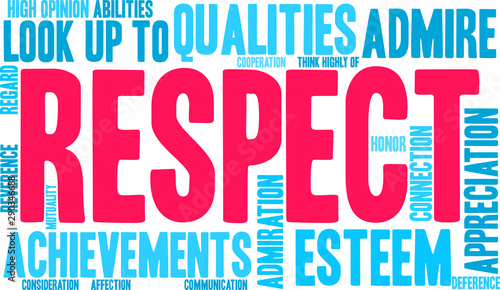 Respect Word Cloud on a white background. 