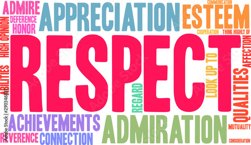 Respect Word Cloud on a white background. 