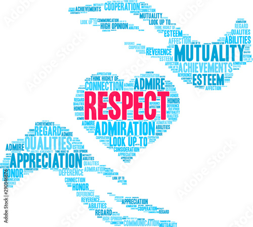 Respect Word Cloud on a white background. 