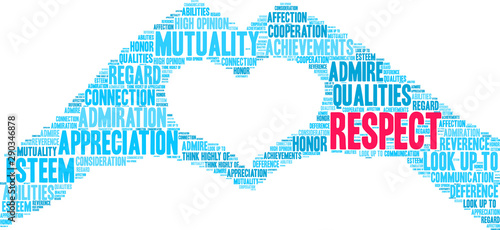 Respect Word Cloud on a white background. 