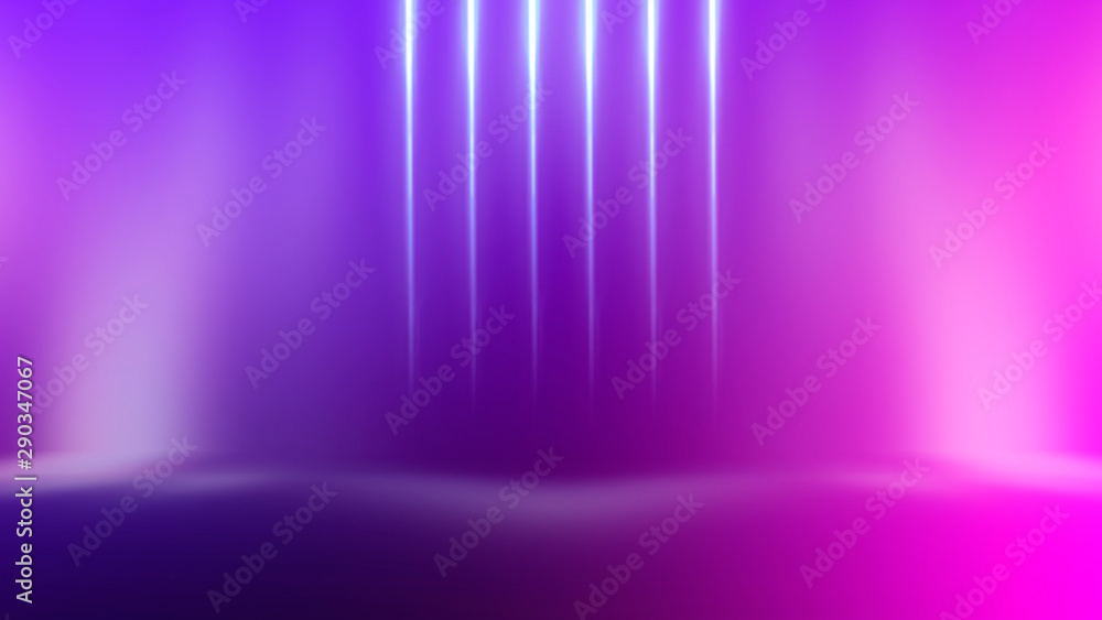 Ultraviolet abstract light. Diode tape, light line. Violet and pink gradient. Modern background, neon light. Empty stage, spotlights, neon. Abstract light. Ultraviolet abstract light. Diode tape, light line. Violet and pink gradient. Modern background, neon light. Empty stage, spotlights, neon. Abstract light.