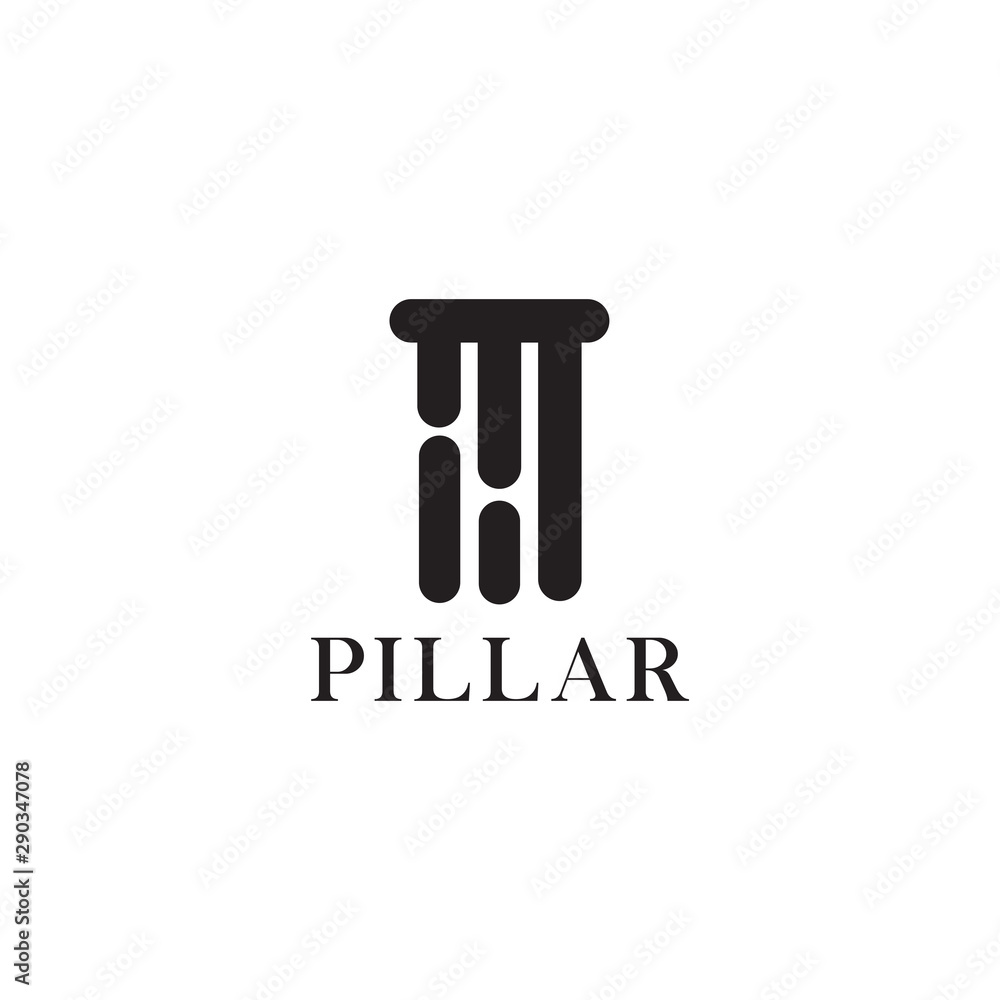 Pillar column logo design vector template Pillar column logo design vector template