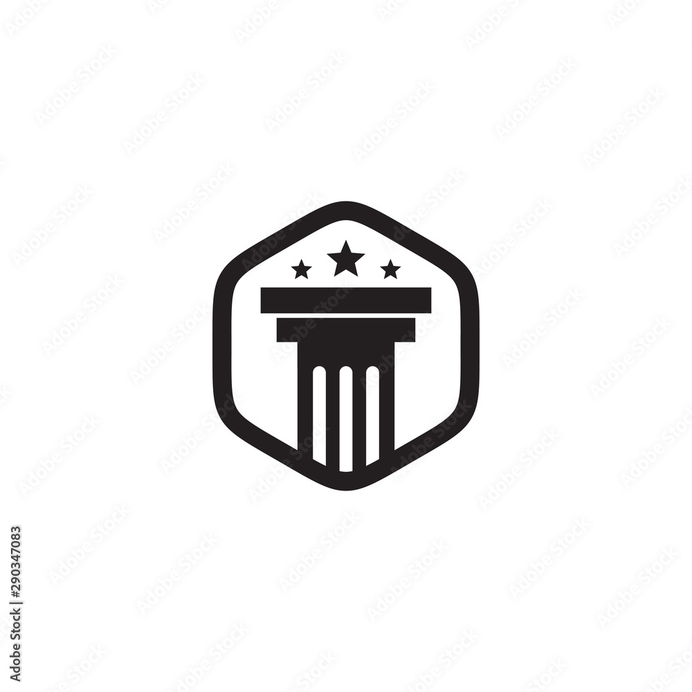 Pillar column logo design vector template Pillar column logo design vector template