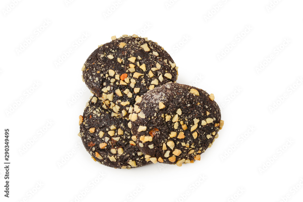 Chocolate cookies isolated on white background. Chocolate cookies isolated on white background.