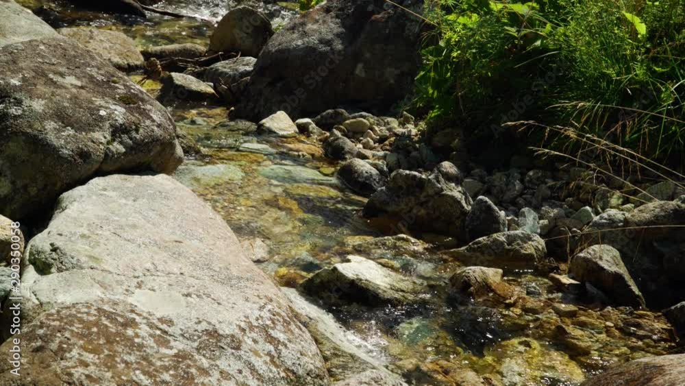 Flowing creek in mountains, Tatry mountains, Slovakia