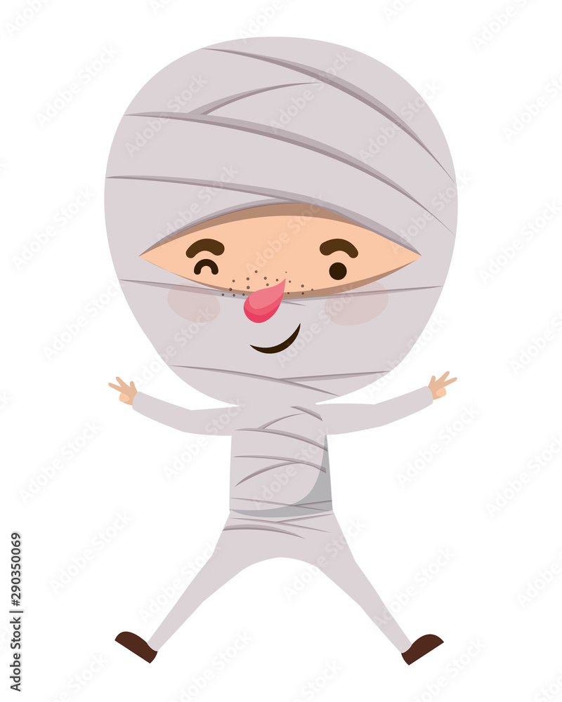 Fototapeta premium cute little boy with mummy costume