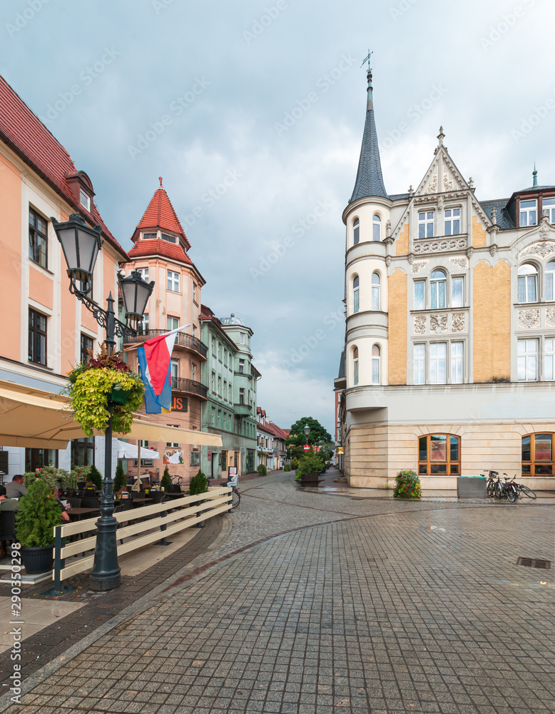 The architecture in the centre of Pszczyna