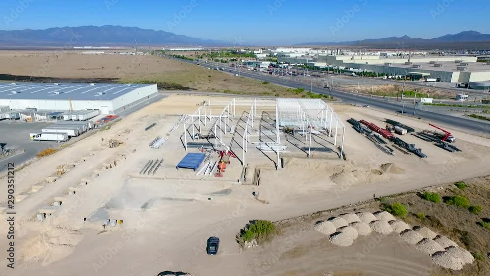 Construcción de nave industrial con drone Construcción de nave industrial con drone