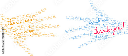 Thank You Word Cloud on a white background. 