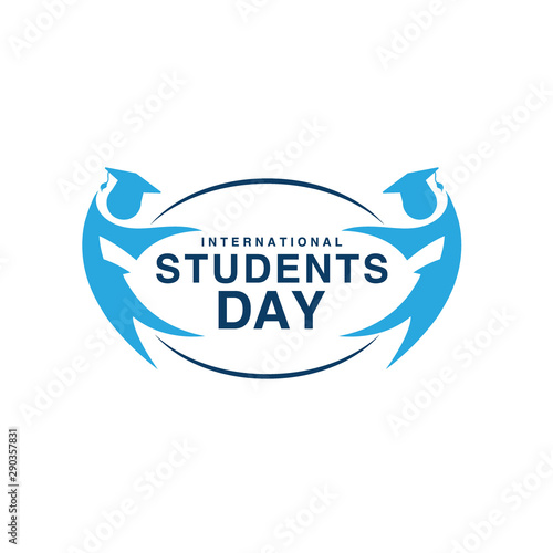 International Students Day Flat illustration isolated on white Background