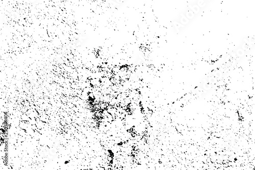 Aged wall texture. Grainy messy overlay of empty  aging  scratched wall. Grunge rough dirty background. Vector Illustration. Black isolated on white background. EPS10.