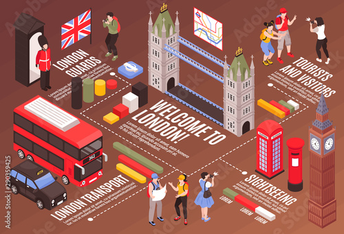 Welcome To London Infographics Background