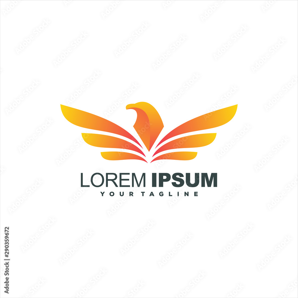 awesome gradient eagle logo design awesome gradient eagle logo design