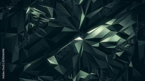 Quadro em tela Dark Polygonal Background
