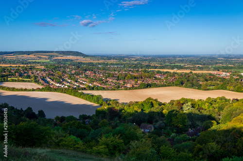 Majestic viewpoint from Whiteleaf Hill in the Chilterns Buckinghamshire south east England photo