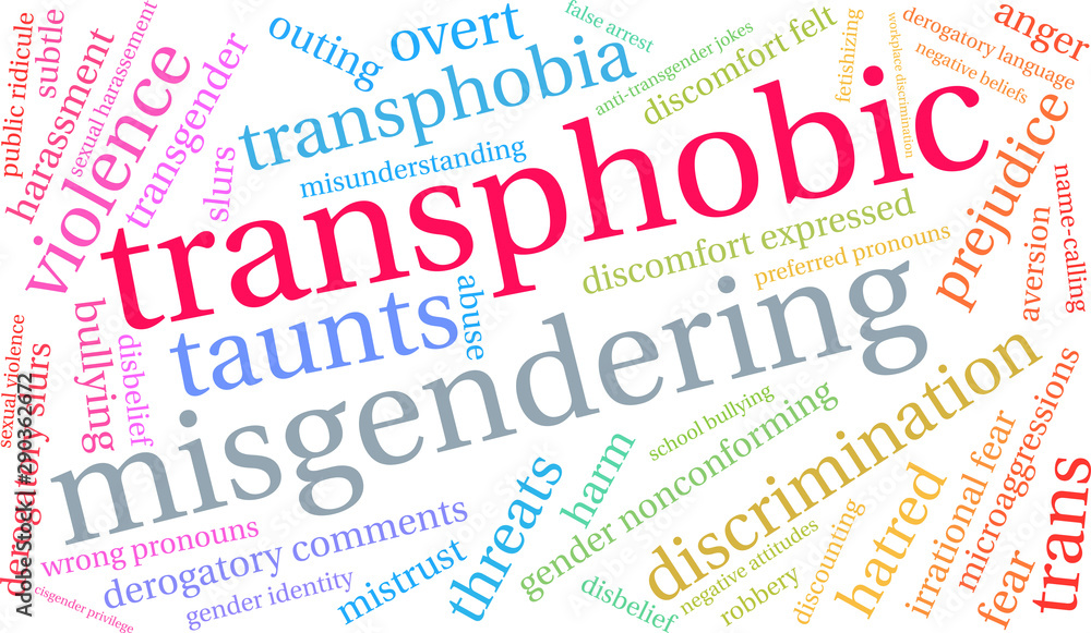 Transphobic Word Cloud on a white background. Transphobic Word Cloud on a white background.
