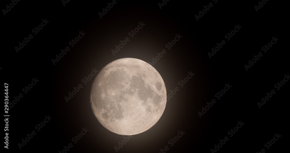 Fototapeta premium Half Moon Background being Earth's only permanent natural satellite