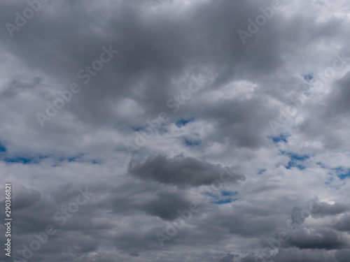 Beautiful various forms clouds in the high sky