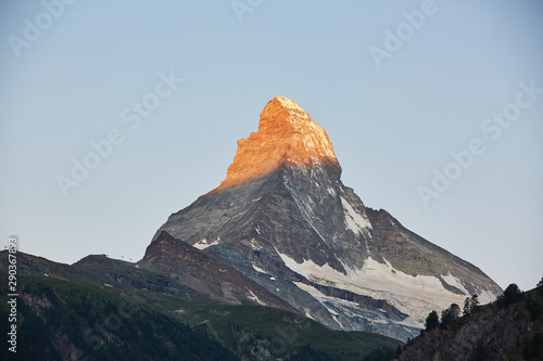 Fotografie Sunrise Matterhorn Peak in Switzerland