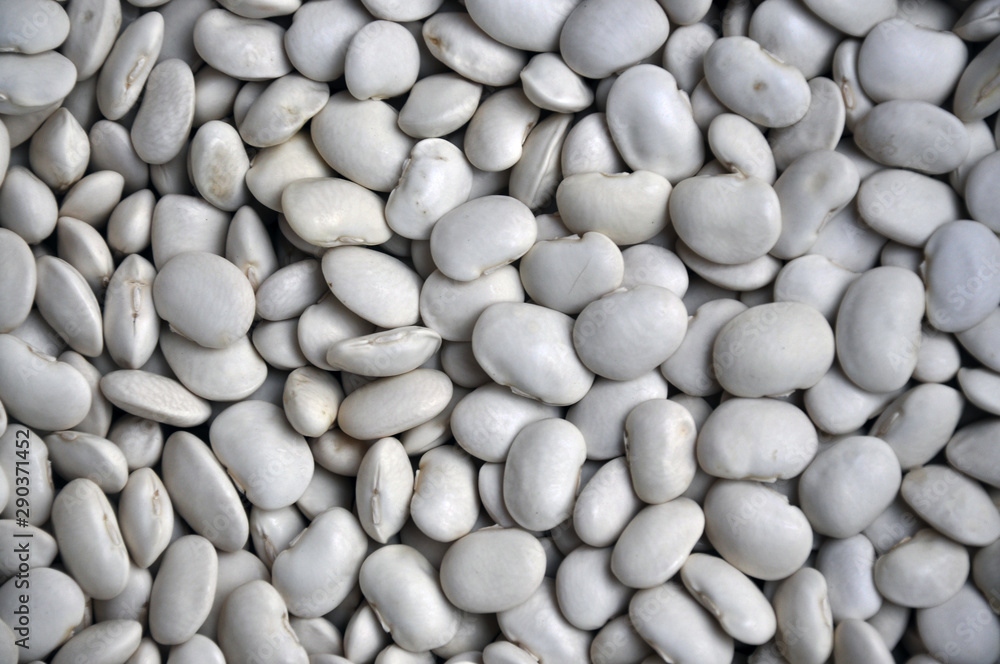 Background of white dry beans Background of white dry beans
