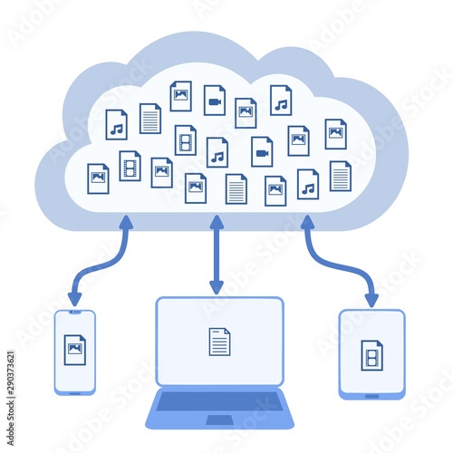 Cloud technology illustration