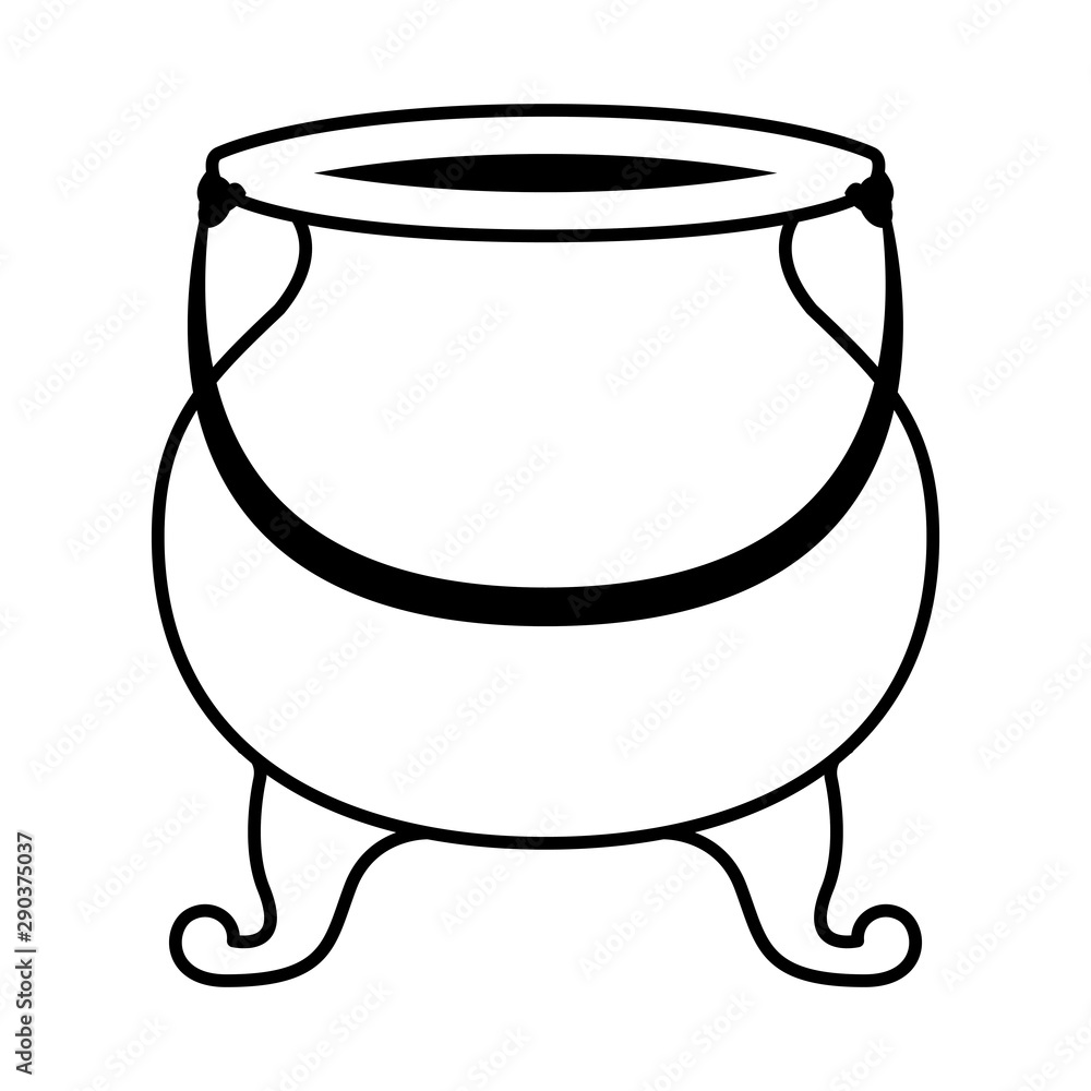 witch cauldron pot isolated icon witch cauldron pot isolated icon