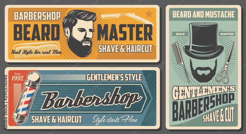 Barbershop and vintage gentleman barber salon